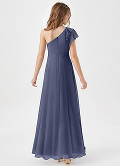 Azazie Arabella Junior Stormy A-Line Ruched Chiffon Dress image6