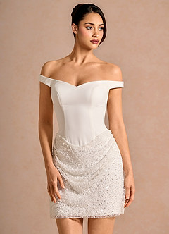 Robe Courte Blanc Dovinia image1