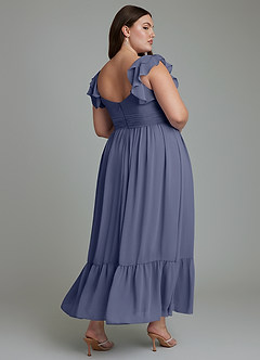 Azazie Anaya Brautjungfernkleider A-Linie Herzausschnitt Chiffon Kleid Sturm image11