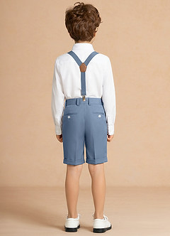 front Finn Dusty Blue Boy 4-Piece Shorts Suit