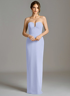 Azazie Darcie Suknie dla druhen Osłona Bez ramiączek Szyfon Do ziemi Sukienka image1