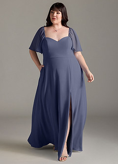 Azazie Chloe Bridesmaid Dresses Stormy A-Line Sweetheart Neckline Chiffon Dress image7