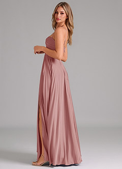 Azazie Akiko Bridesmaid Dresses Dusty Rose A-Line Sweetheart Neckline Stretch Satin Dress image7