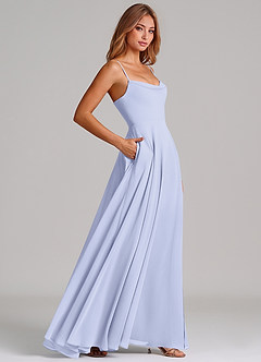 Azazie Elle Bridesmaid Dresses Lavender A-Line Pleated Chiffon Dress image5