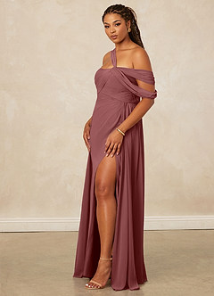 Christian Siriano Bridal for Azazie 1014 Brautjungfernkleider A-Linie Schulterfrei Chiffon Kleid Amethyst image14