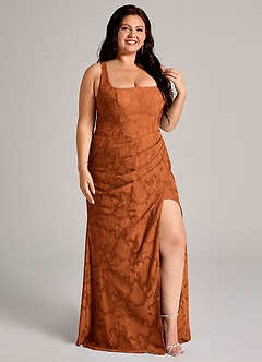 Azazie Mero Suknie dla druhen Osłona Pofałdowany Kwiatowe wypalenie Do ziemi Sukienka image10