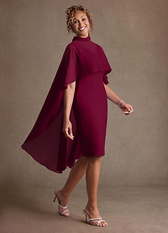 Azazie Irna Suknie dla Matki Panny Młodej Kolumna Szyfon Długość do kolan Sukienka image5