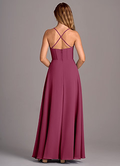 Azazie Carolyn Brautjungfernkleider A-Linie Plissee Chiffon Kleid Maulbeerrot image6
