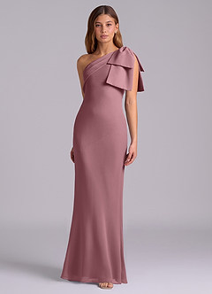 Azazie Yuanna Bridesmaid Dresses Amethyst Mermaid One Shoulder Chiffon Dress image5