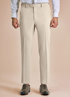front William Tan Pantalones de vestir