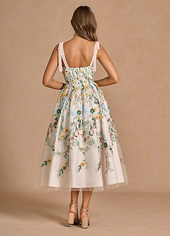 Aurelie Blush Pink Multi Midi Dress image2