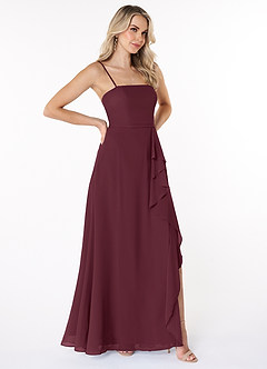 Azazie Kaylee Final Sale Agave A-Line Ruched Chiffon Dress image4
