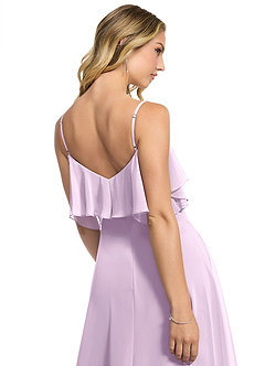 Azazie Jean At-home Try On Dresses Auburn A-Line Chiffon Convertible Dress image5