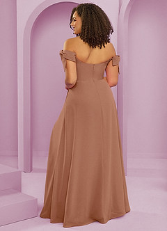 Barbie ♥ Azazie Bridesmaid Dresses Bronzer A-Line Off the Shoulder Chiffon Convertible Dress image8