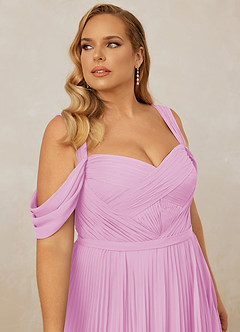 Christian Siriano Bridal for Azazie 1013 Bridesmaid Dresses Candy Pink A-Line Off the Shoulder Chiffon Dress image14