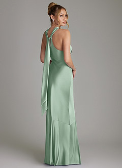 Azazie Reign Bridesmaid Dresses Agave Mermaid Pleated Stretch Satin Dress image7