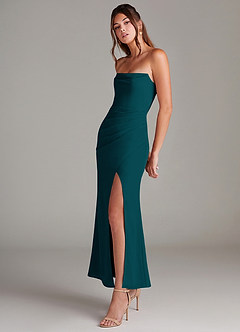Azazie Leonis Bridesmaid Dresses Pine Mermaid Strapless Chiffon Convertible Dress image3