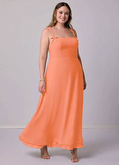 Barbie ♥ Azazie Final Sale Sunset A-Line Pleated Chiffon Dress image10
