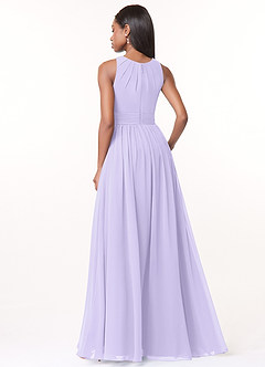 Azazie Harper Bridesmaid Dresses Lilac A-Line Pleated Chiffon Dress image2