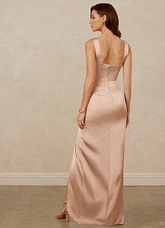Christian Siriano Bridal for Azazie 1017 Bridesmaid Dresses English Rose Sheath Sweetheart Neckline Stretch Satin Dress image5