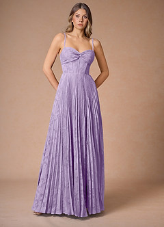 Akiko Lilac Pleated Maxi Dress image3