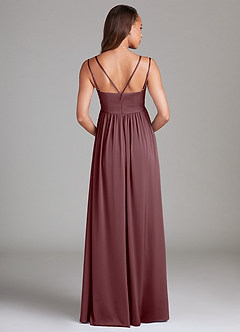 Azazie Emree Maternity Bridesmaid Dresses A-Line Stretch Satin Floor-Length Dress with Pockets image2