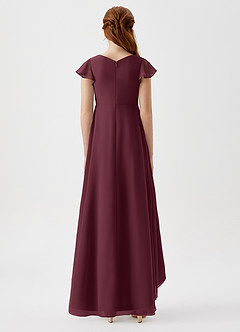 Azazie Breanne Junior Vestido de Cabernet de Gasa de Corte En A image5