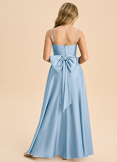 Azazie Bear Junior Powder Blue A-Line Sweetheart Neckline Stretch Satin Dress image2