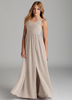 Azazie Chanel Junior Jurk van Chiffon met A-Lijn Sweetheart Halslijn Vorst image3