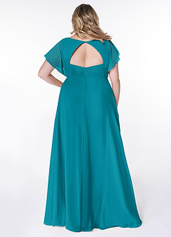 Azazie Rylee Bridesmaid Dresses Jade A-Line Pleated Chiffon Dress image7