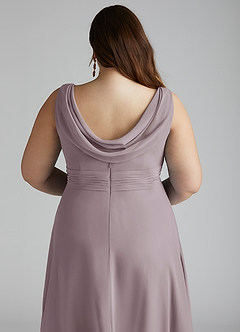 Azazie Karina Bridesmaid Dresses Dusk A-Line Pleated Chiffon Dress image10