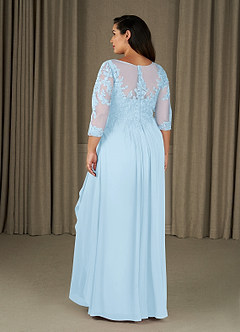 Azazie Calanthe Mother of the Bride Dresses Sky Blue A-Line Scoop Chiffon Dress image7