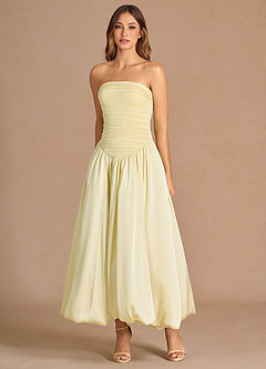 Meridith Butter Yellow Maxi Dress image3