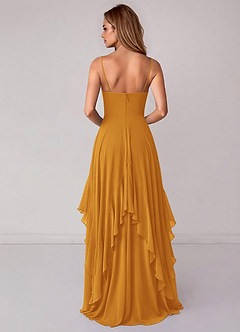 Azazie Zaina Bridesmaid Dresses Butterscotch A-Line Chiffon Dress image6
