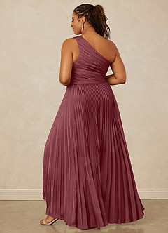 Christian Siriano Bridal for Azazie 1008 Bridesmaid Dresses Desert Rose A-Line One Shoulder Stretch Satin Dress image14