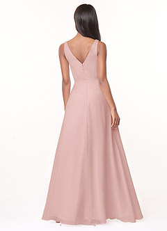 Azazie Nala Bridesmaid Dresses Powder Pink A-Line Pleated Chiffon Dress image2