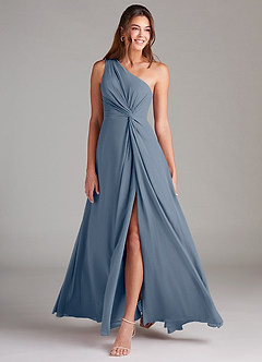 Azazie Brooke Bridesmaid Dresses Twilight A-Line One Shoulder Chiffon Dress image3