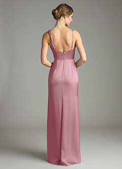 Azazie Samara Bridesmaid Dresses Vintage Mauve Mermaid Pleated Stretch Satin Dress image2