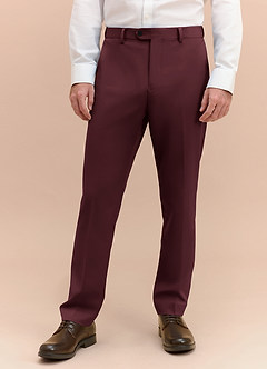 front James Cabernet Structured Stretch Dress Pants