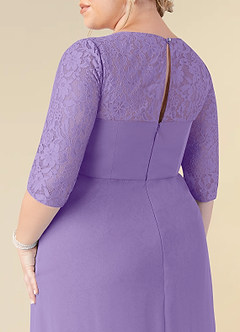 Azazie Leonine Moeder van de bruid jurken A-Lijn Jurk van Chiffon Scoop kant Tahiti image13