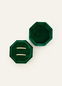 front Boîte à alliances en velours pour le jour du mariage