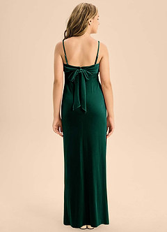 Azazie Mai Junior Jurk van flueel met A-Lijn Sweetheart Halslijn Smaragd image2