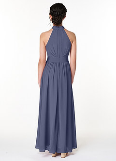 Azazie Iman Junior Stormy A-Line Pleated Chiffon Dress image2