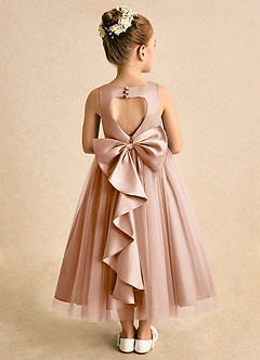 Azazie Solia Sukienki dla dziewczynek sypiących kwiaty Suknia balowa Tiul Długość kostki Sukienka image1