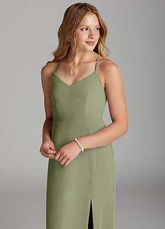 Azazie Becca Junior Pistachio Mermaid Chiffon Dress image3
