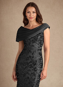 Azazie Marion Mother of the Bride Dresses Black Mermaid Sequins Dress image5