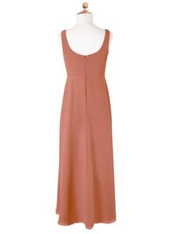 Azazie Renee Junior A-Linie Seitliche Cut-Outs Chiffon Kleid Mai Tai image6