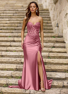 Emblace Rose Poudré Robe de bal sirène image3