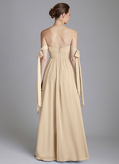 Azazie Ayanna Abiti da Damigella Abito A-Line in Chiffon a Spalla Scoperta Champagne image2