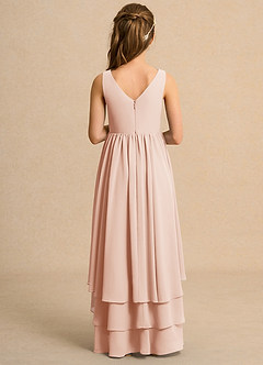 Azazie Kitten Junior Formal Jurken voor bloemenmeisjes A-Lijn Jurk van Chiffon Engelse Roos image2